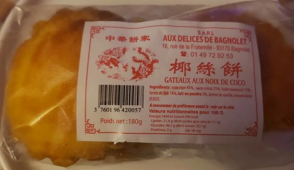 Gâteaux aux noix de coco