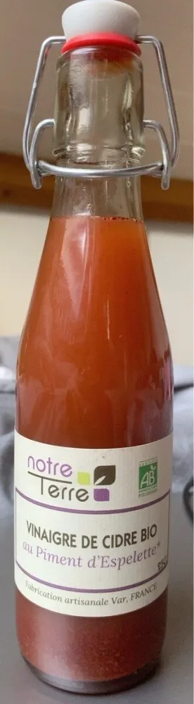 Vinaigre de cidre bio au piment d’Espelette