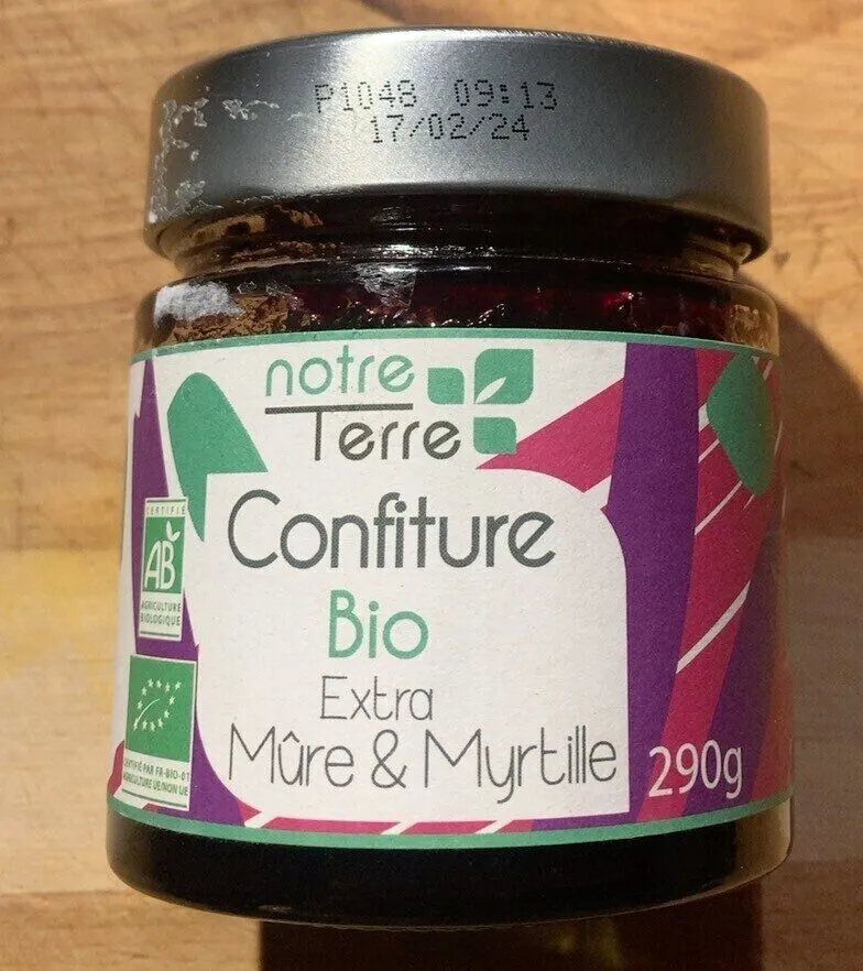 Confiture bio extra mûre &myrtilles