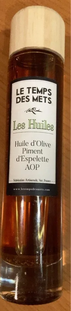 Huile d’olive piment d’espelette aop