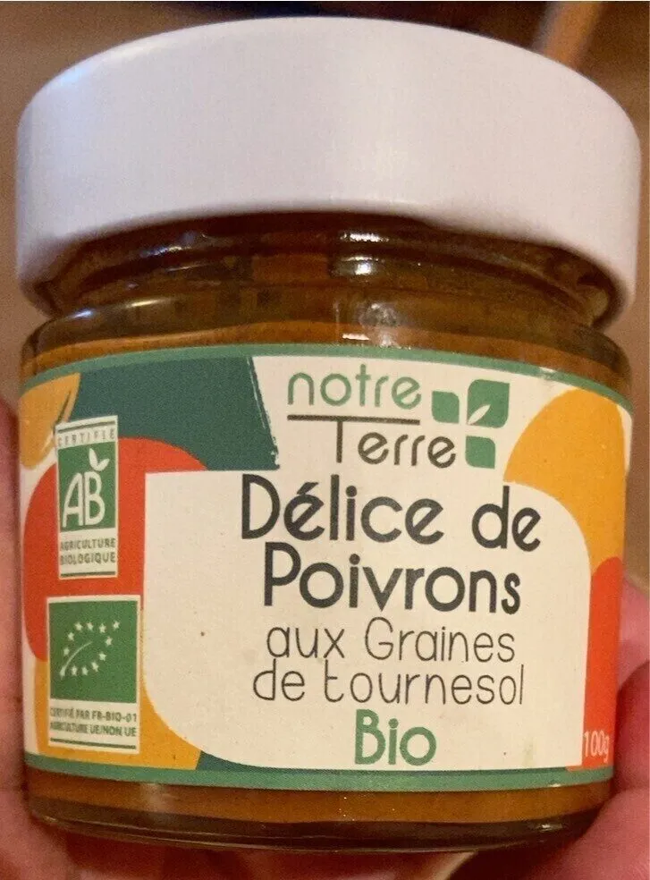 Délice de poivrons aux graines de tournesol bio