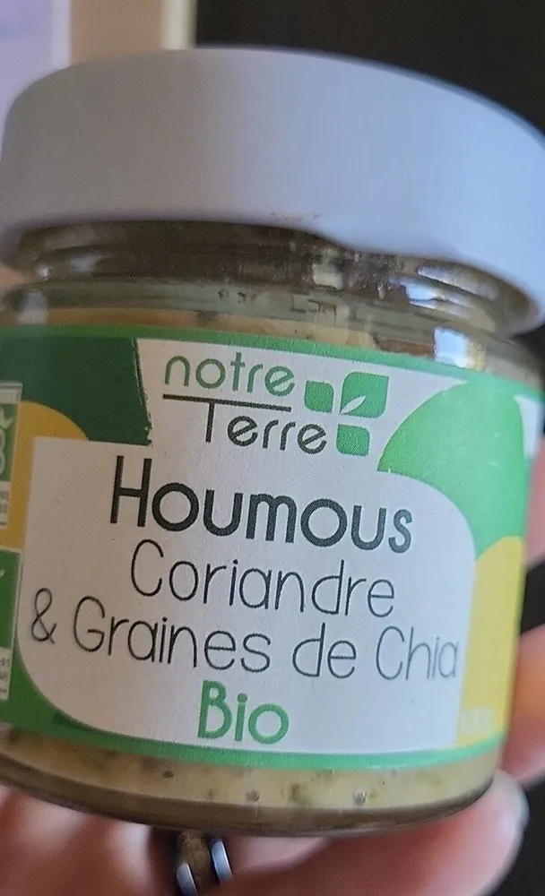 Houmous coriandre et graines de chia