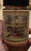 Moutarde au vin rosé et basilic