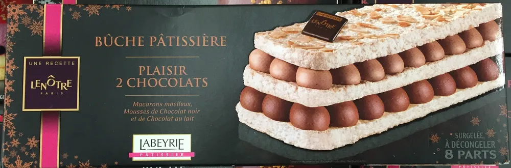 Bûche pâtissière : plaisir 2 chocolats