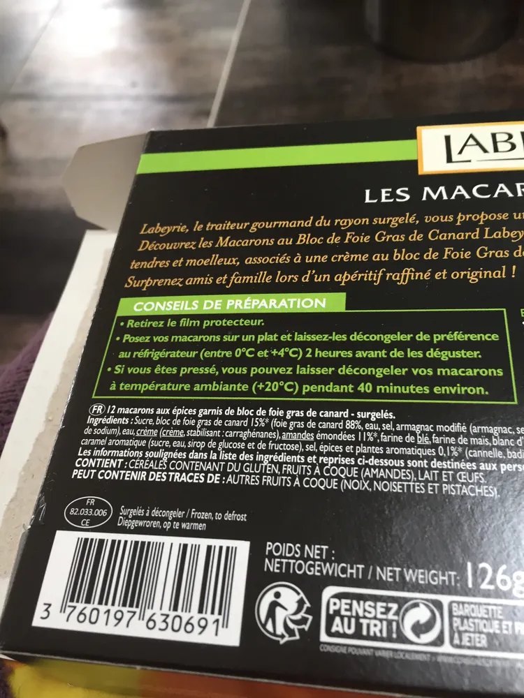 Macarons Au Bloc De Foie Gras De Canard Et épices X12
