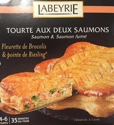 Tourte Gourmande aux Deux Saumons 4 6 parts Fleurettes de Brocolis et sa pointe de