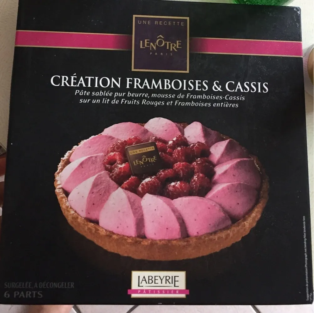 Lenôtre création framboise cassis