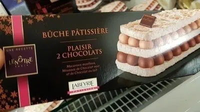Bûche pâtissière Plaisir Praliné-Vanille