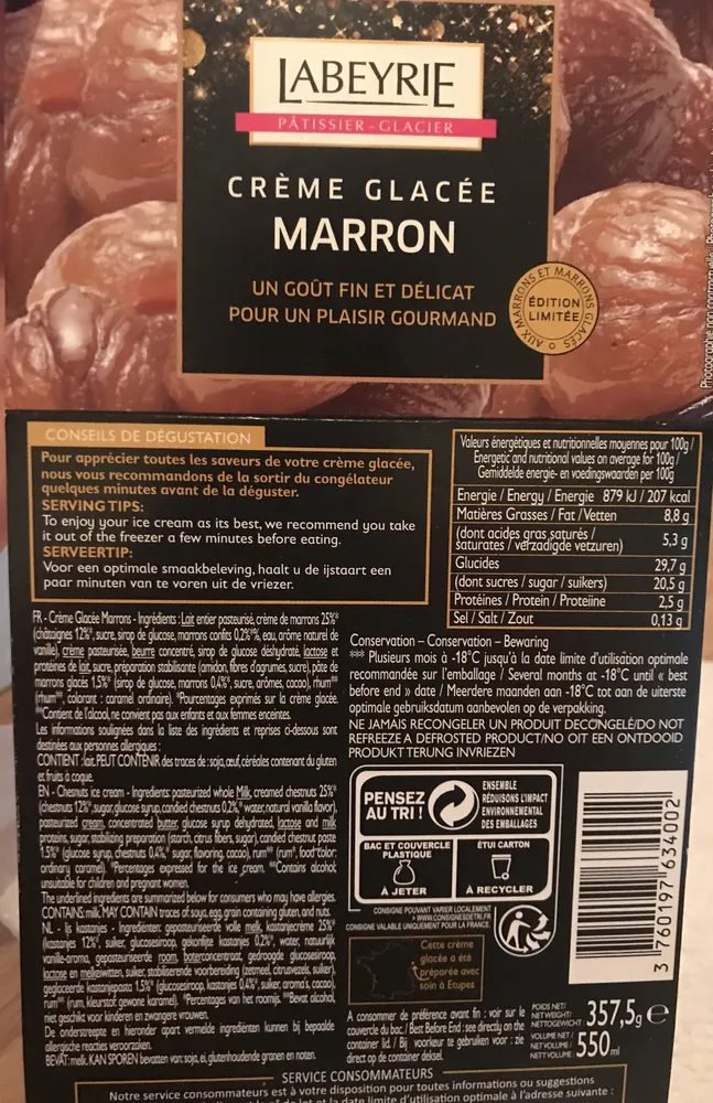 Crème glacée marron