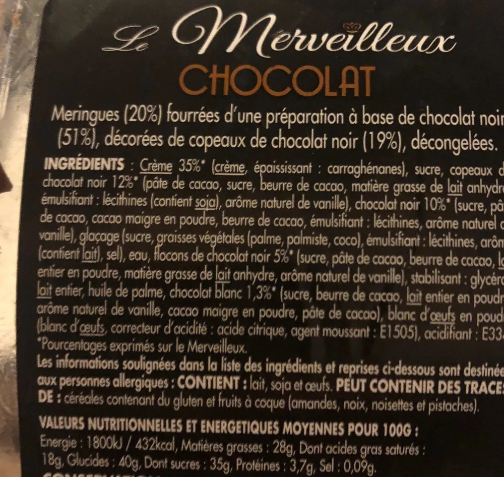 Merveilleux au chocolat