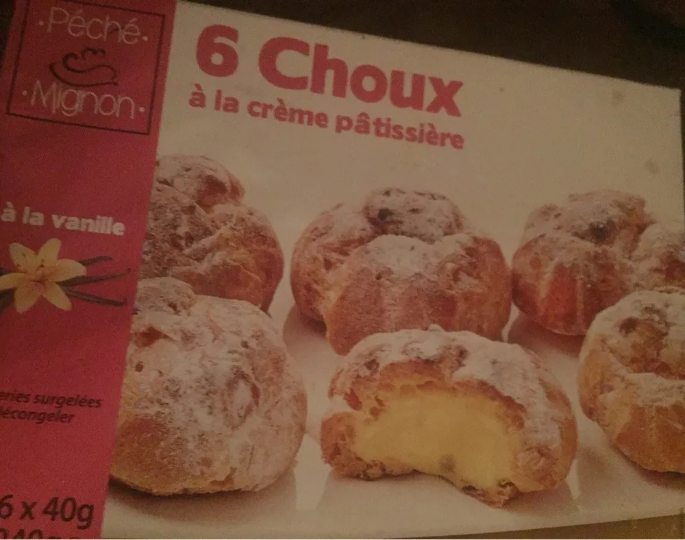 6 Choux à la Crème Pâtissière à la Vanille