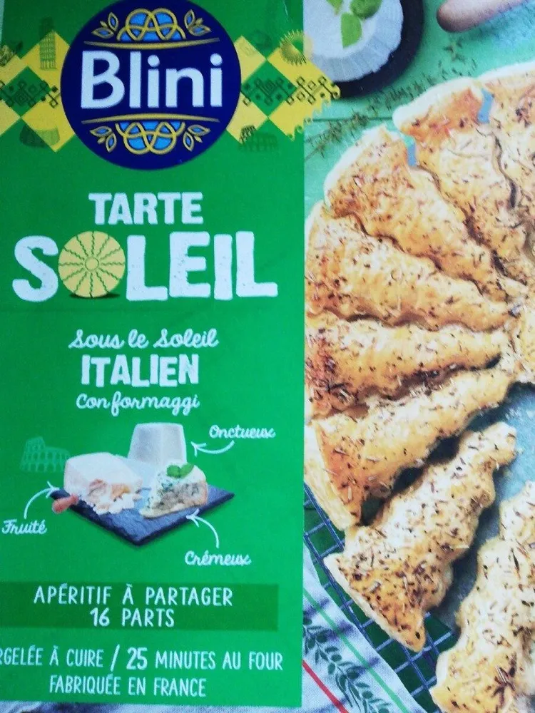 Tarte soleil sous le soleil italien