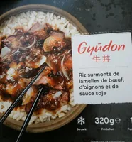 Gyudon : Riz surmonté de lamelles de boeuf d oignons et sauce soja