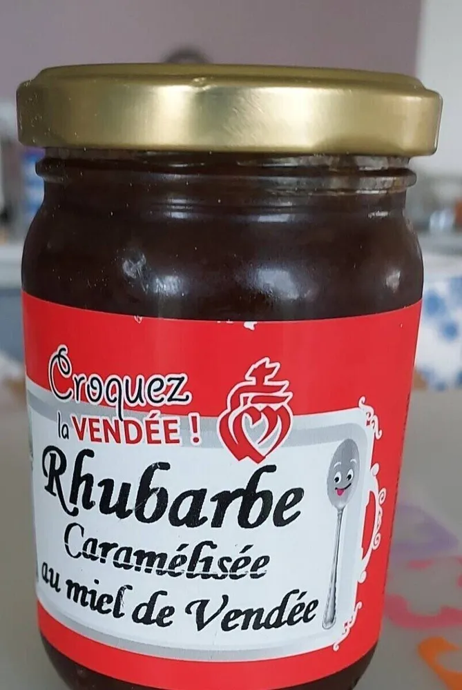 Rhubarbe caramelisee au miel de Vendee