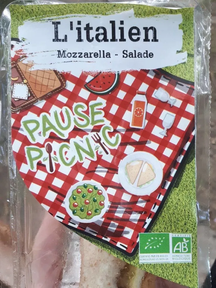 Sandwich L'italien mozzarella-salade