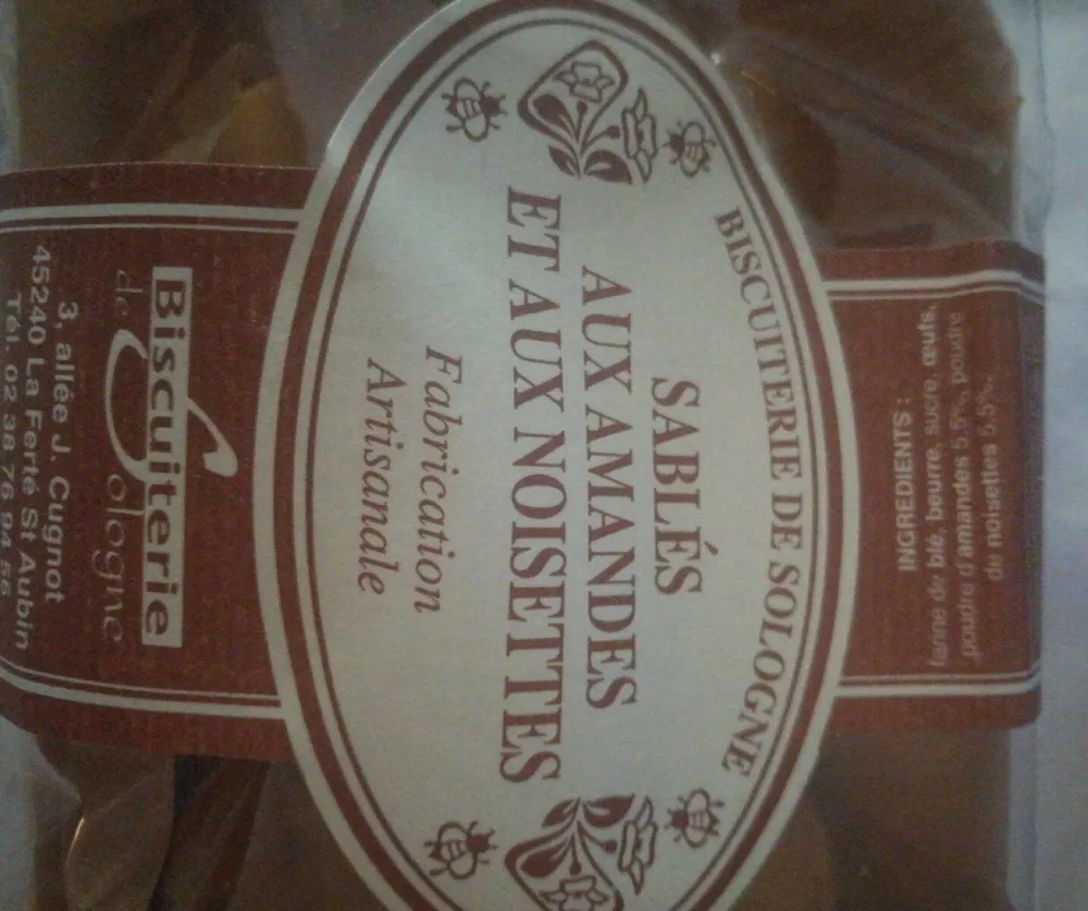 Sables aux amandes et noisettes