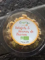 Falafels et houmos de poivrons