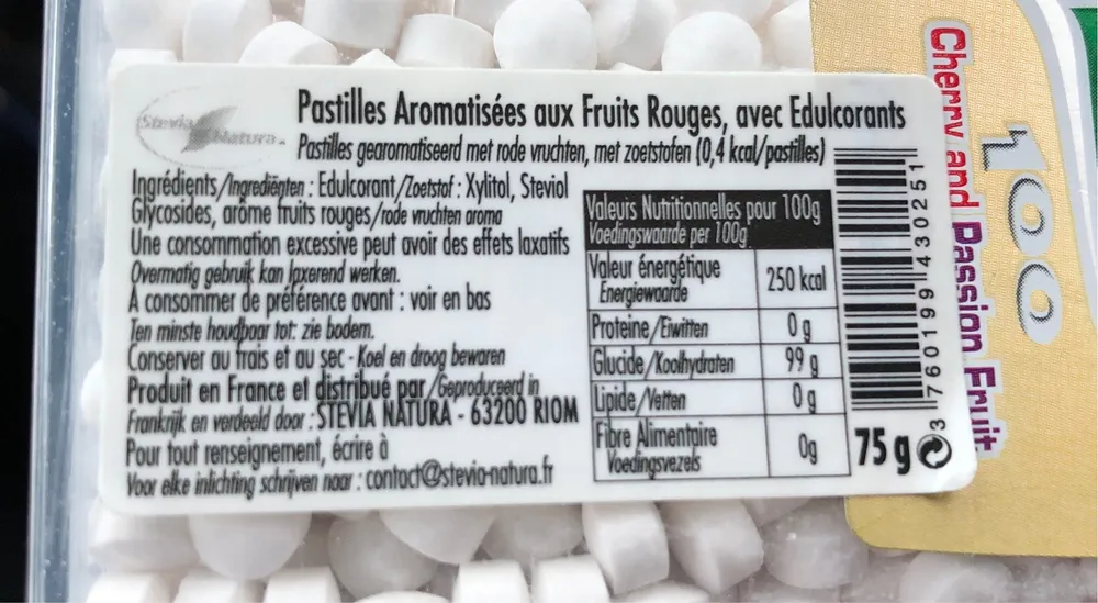 Pastilles Aromatisées aux fruits rouges