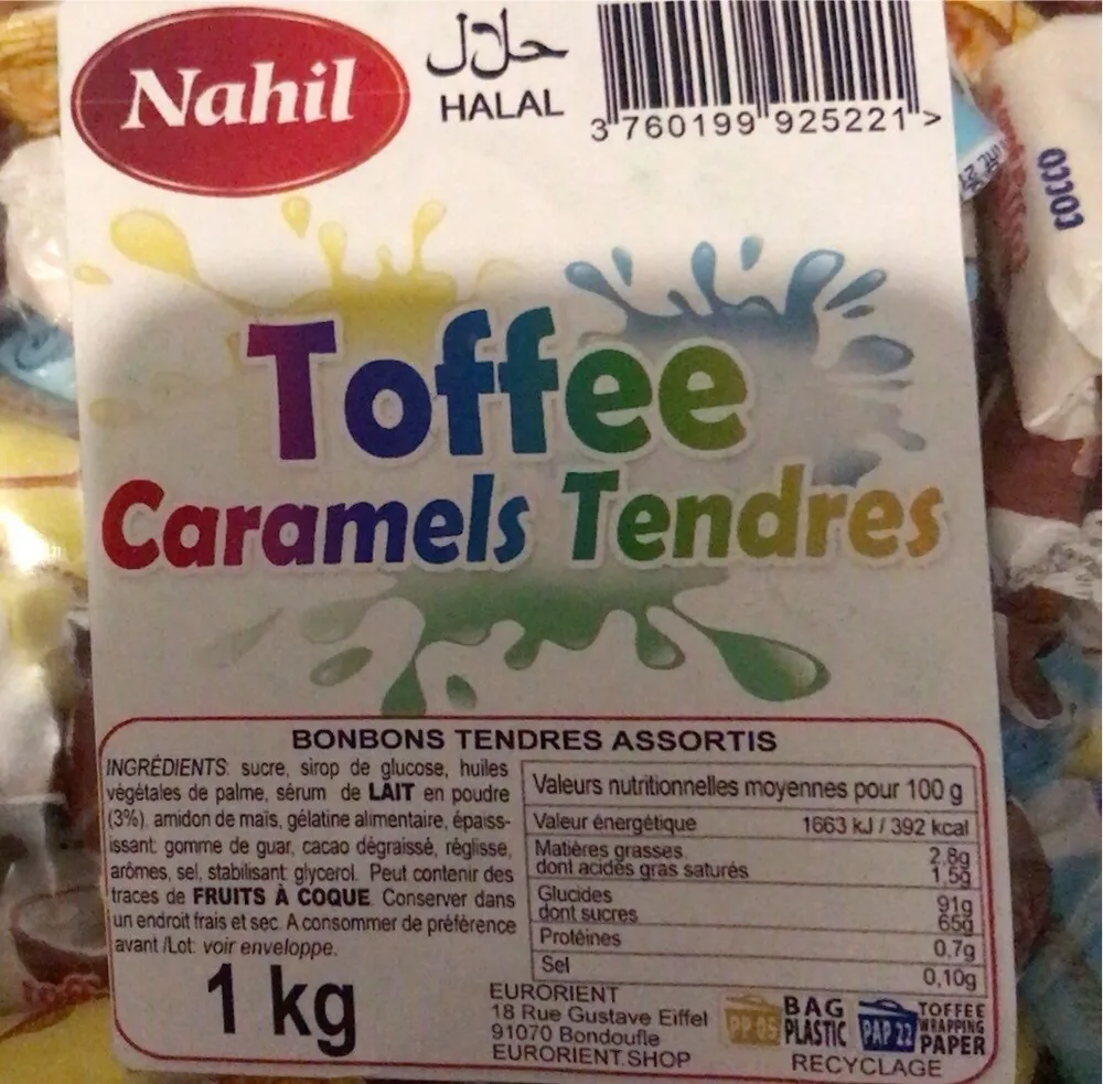 Toffr caramels tendres