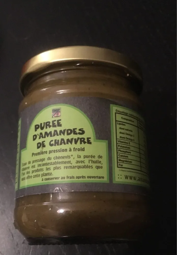 Purée d'amandes de chanvre
