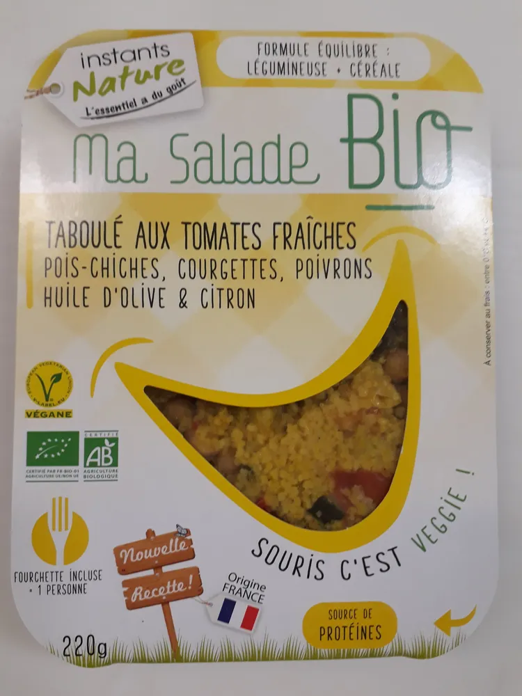 Ma salade bio taboulé aux tomates fraiches