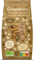 Torsades  blé dur et pois chiches germées