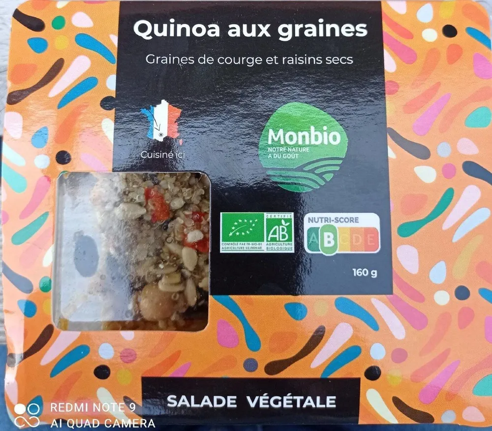Quinoa aux graines de courge et raisins secs