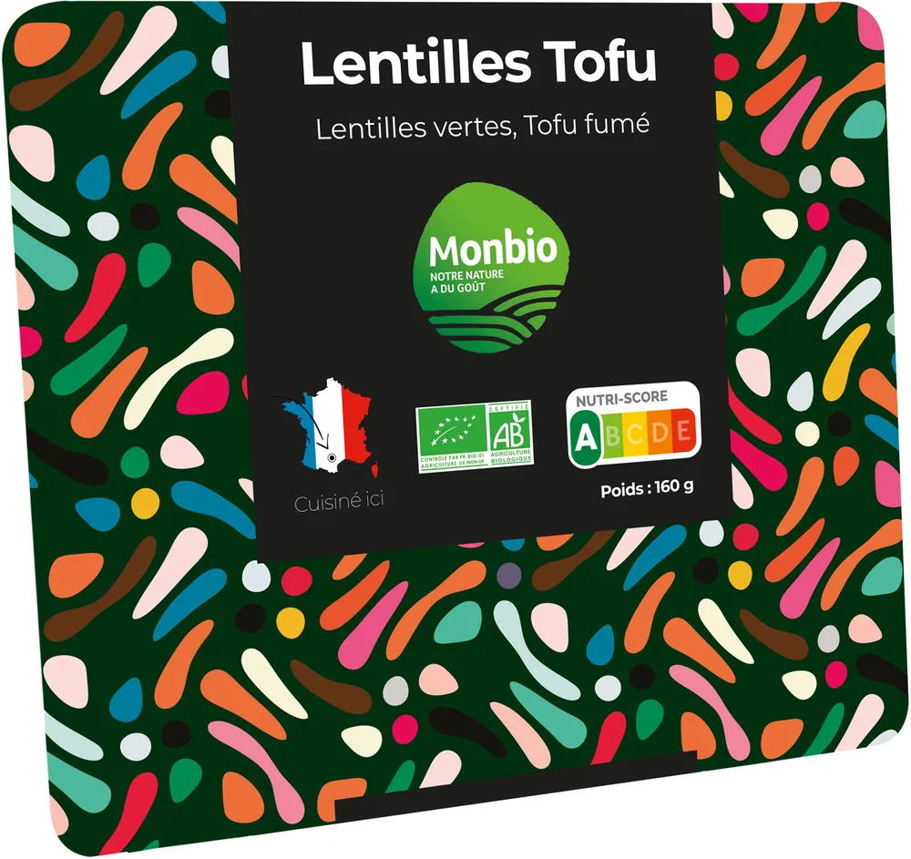 Lentilles germées tofu fumé