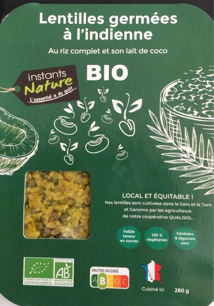 Lentilles germées à l’indienne