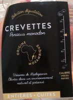 Crevettes Penaeus monodon