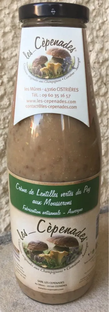 Crème de Lentilles vertes du Puy aux Mousserons