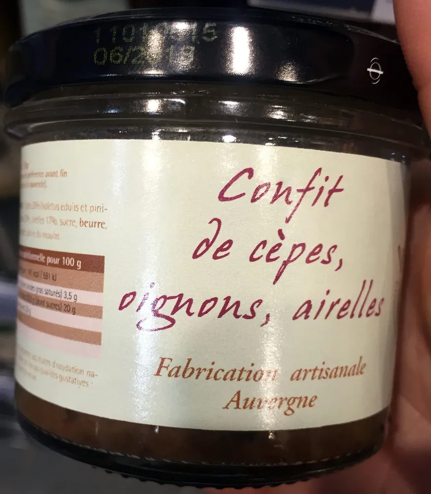 Confit de Cèpes, Oignons, Airelles