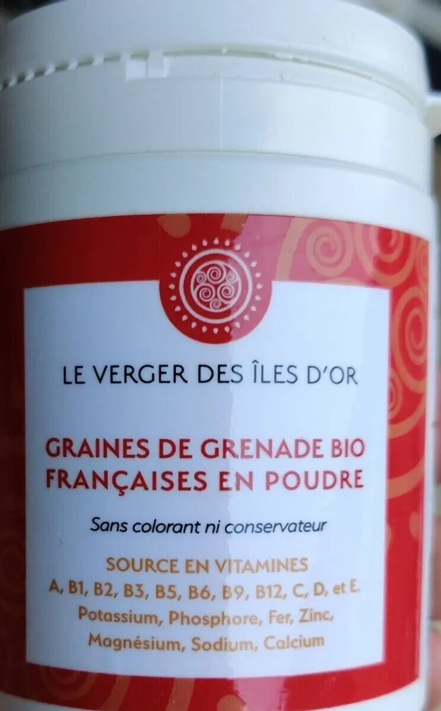 Graines de Grenade bio françaises en poudre