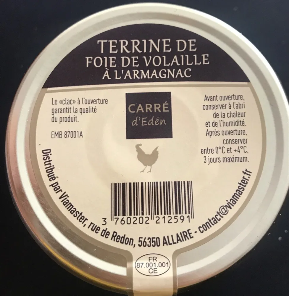 Terrine de foie de volaille a l'armagnac