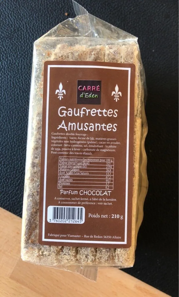 Gaufrettes amusantes parfum chocolat
