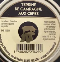 Terrine de Campagne aux Cèpes