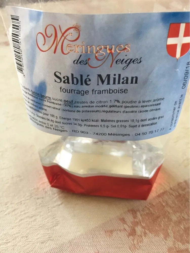 Sablé Milan framboises