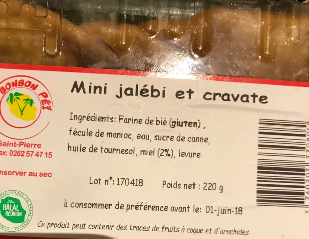 Mini Jalebi et mini bonbon cravate