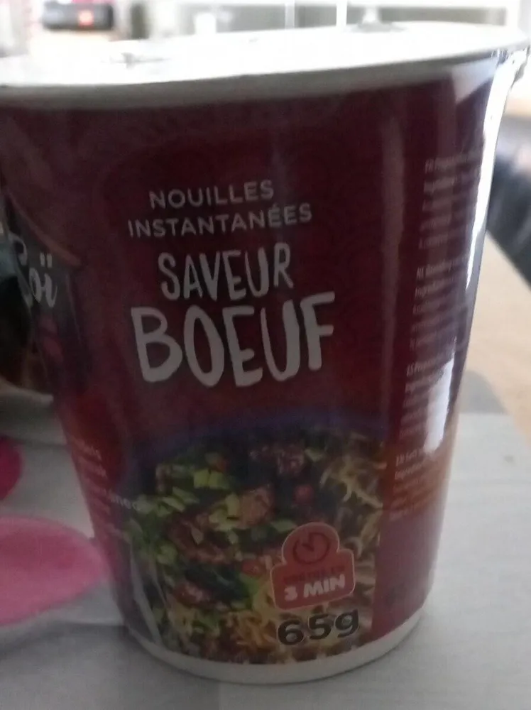 Nouilles instantanées saveur boeuf