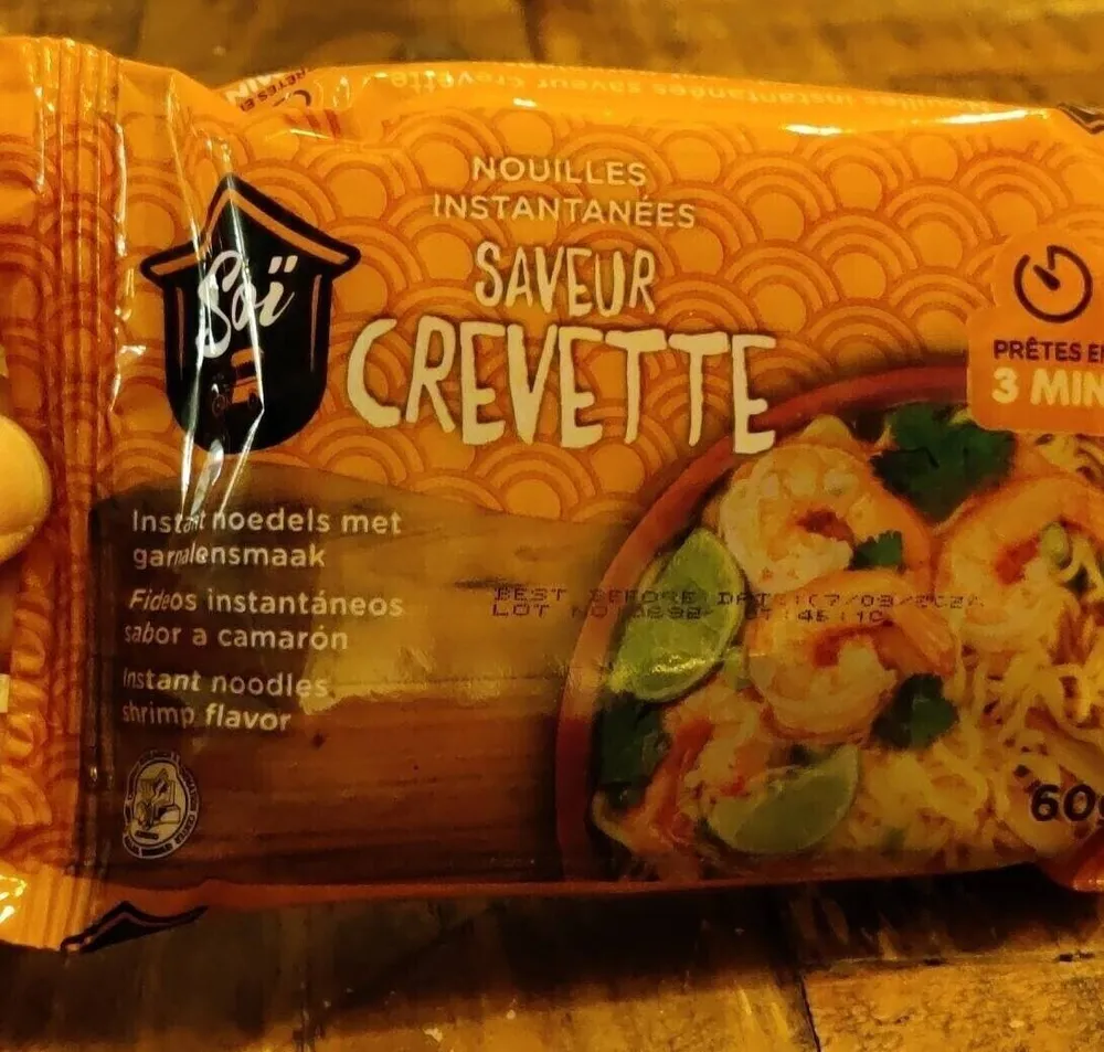 Nouilles instantanées saveur crevette