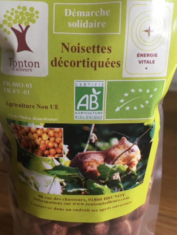 Noisettes decortiquees