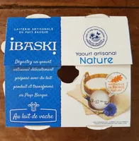 Ibaski, Yaourt nature , le pack de 4x125 gr 500 gr