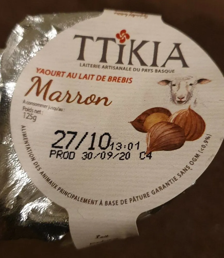Yaourt au lait de brevis marron