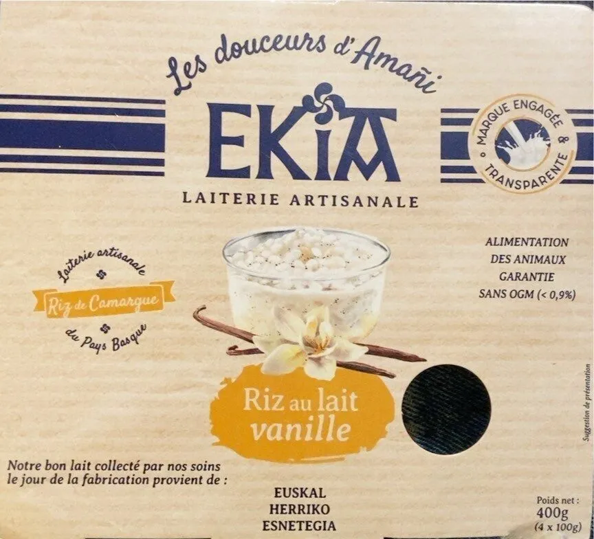 Riz au lait vanille
