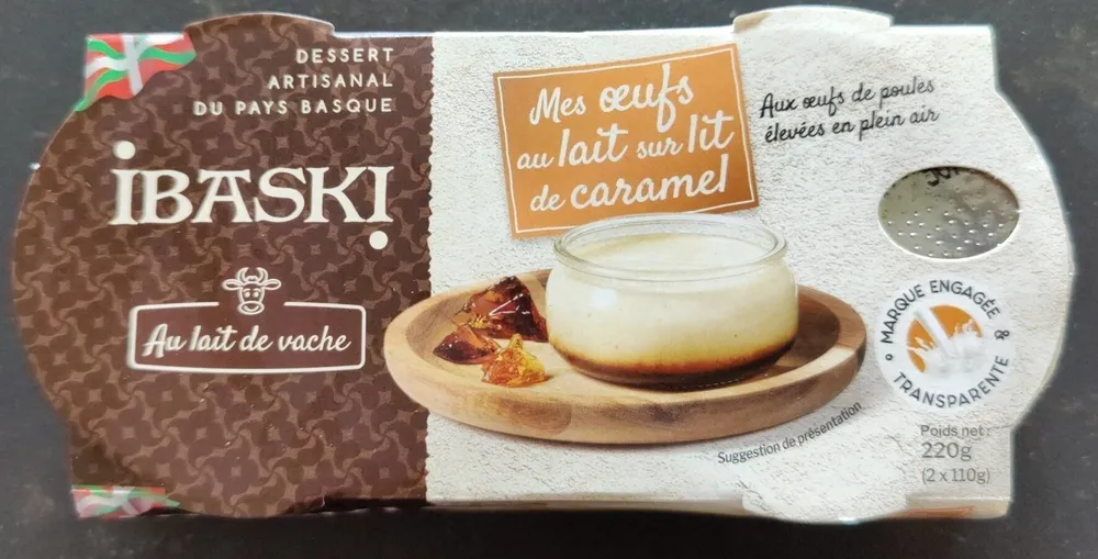 Mes œufs au lait sur lit de caramel