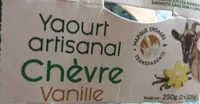 Yaourt chevre vanille