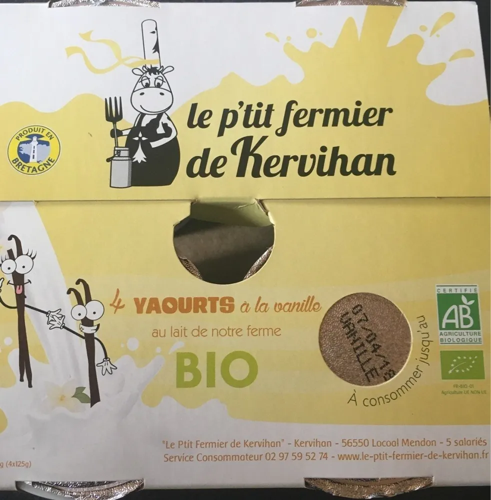 Yaourts à la vanille au lait de notre ferme