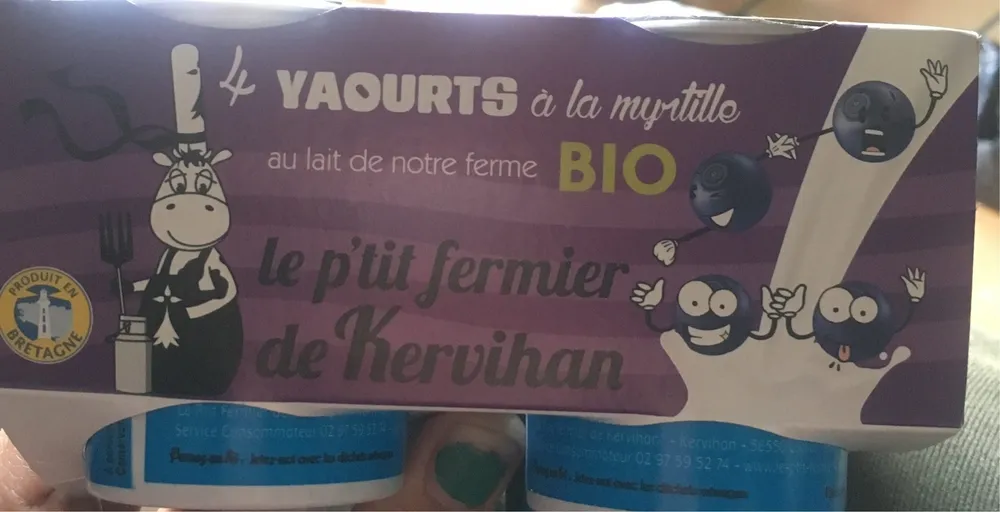 4 yaourth à la myrtille