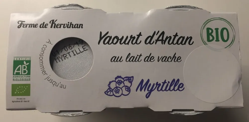 Yaourt d'antan myrtille
