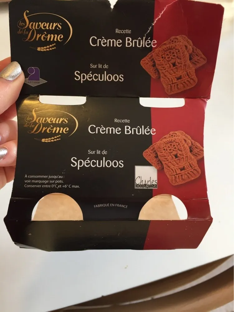 Recette Crème Brûlée sur lit de Spéculoos